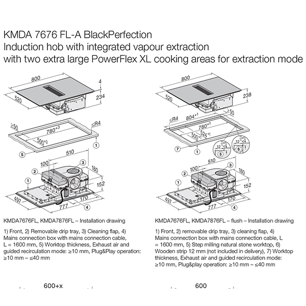 Miele KMDA7676FL-A Venting FlexInduction Hob 2