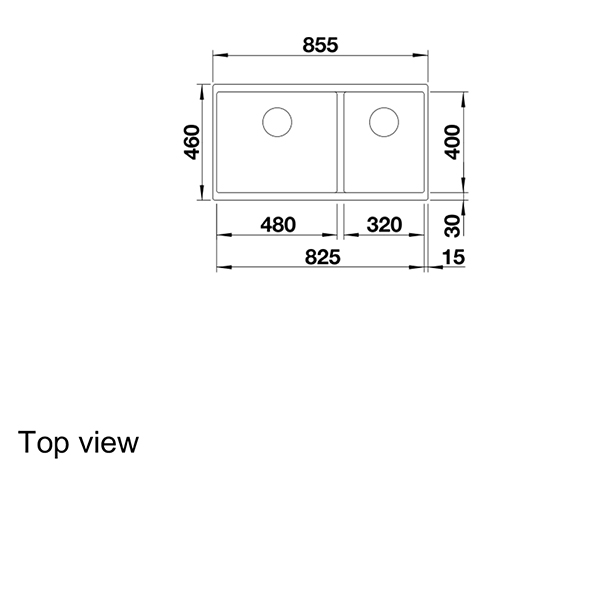 Blanco SUBLINE 480/320-U Silgranit LH Bowl Undermount Sink 2