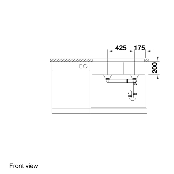 Blanco SUBLINE 480/320-U Silgranit LH Bowl Undermount Sink 4