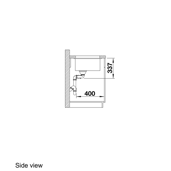 Blanco SUBLINE 480/320-U Silgranit LH Bowl Undermount Sink 5