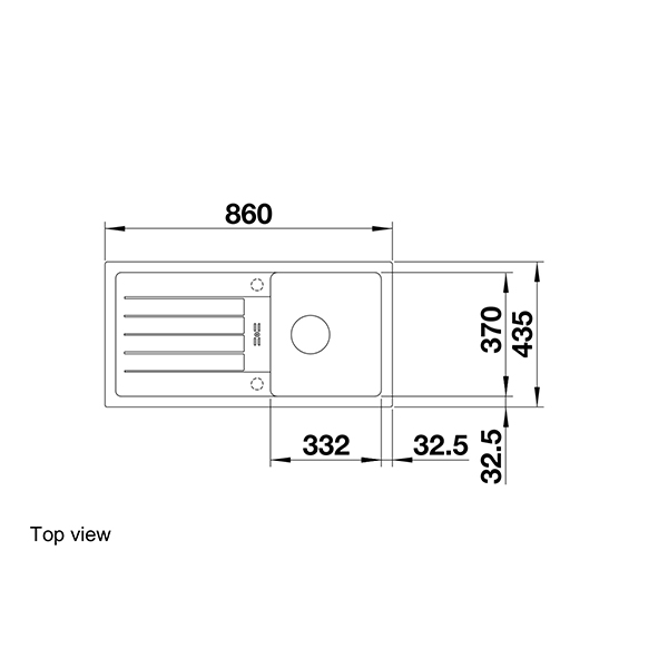 Blanco FAVUM 45 S Silgranit Inset Sink 2