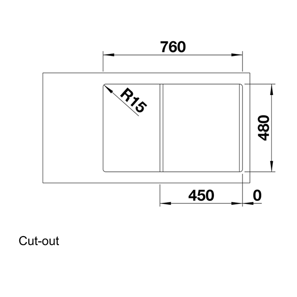 Blanco LEGRA 45 S Silgranit Inset Sink 4