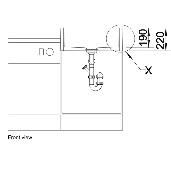 Blanco PANOR 60 Ceramic Inset Sink 4