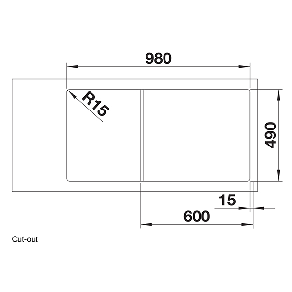 Blanco AXIA III XL 6 S Silgranit Inset Sink 3