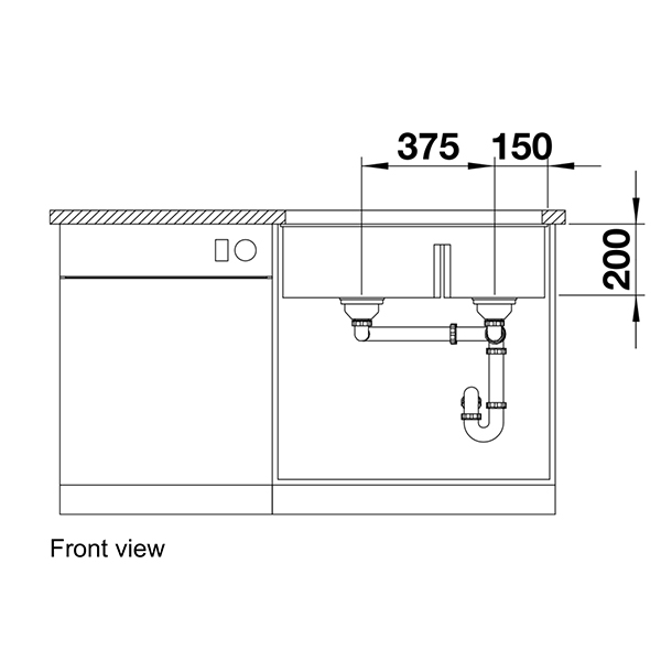 Blanco SUBLINE 430/270 U Silgranit Undermount Sink 4