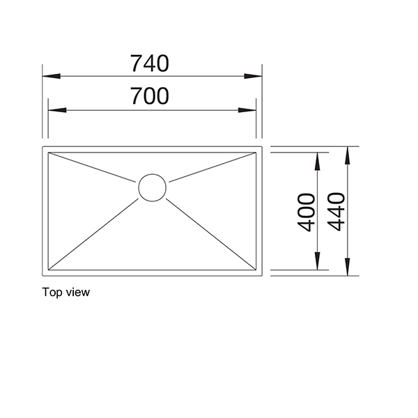 Blanco ZEROX 700U Stainless Steel Satin Polish Undermount Sink 2