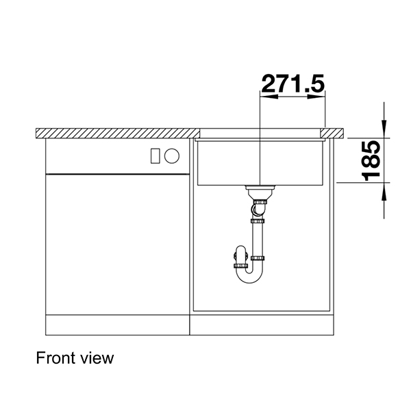 Blanco SUBLINE 500 U Ceramic PuraPlus Undermount Sink 5