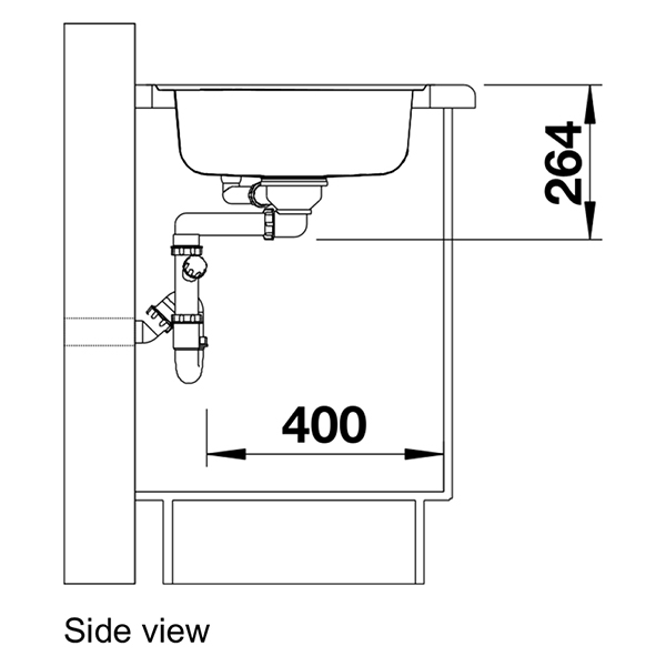 Blanco LANTOS 9EIF RH Bowl Inset Sink 5