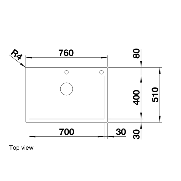 Blanco ZEROX 700-IF/A DURINOX Inset Sink 2