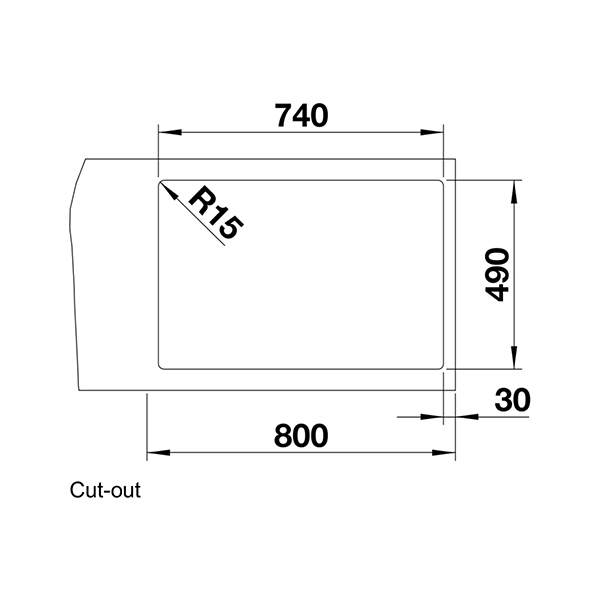 Blanco ZEROX 700-IF/A DURINOX Inset Sink 3