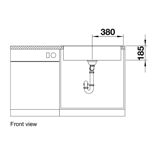 Blanco ZEROX 700-IF/A DURINOX Inset Sink 4