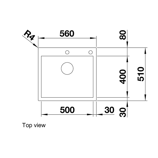 Blanco ZEROX 500 IF/A DURINOX Inset Sink 2