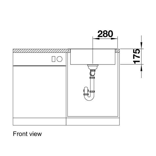 Blanco ZEROX 500 IF/A DURINOX Inset Sink 4