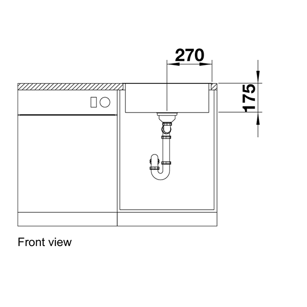 Blanco ZEROX 500 IF DURINOX Inset Sink 4