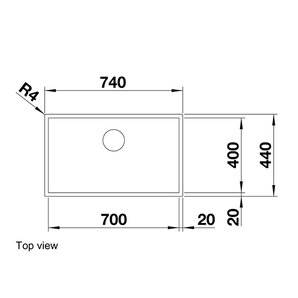 Blanco Zerox Durinox 700IF Inset Sink 2