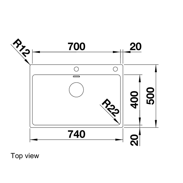 Blanco ANDANO 700 IF/A Inset Sink 2