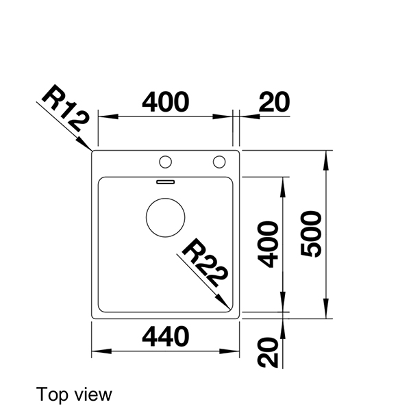 Blanco ANDANO 400 IF/A Inset Sink 2