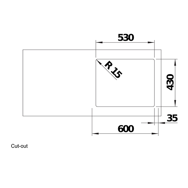 Blanco SUPRA 500 IF inset Sink 5