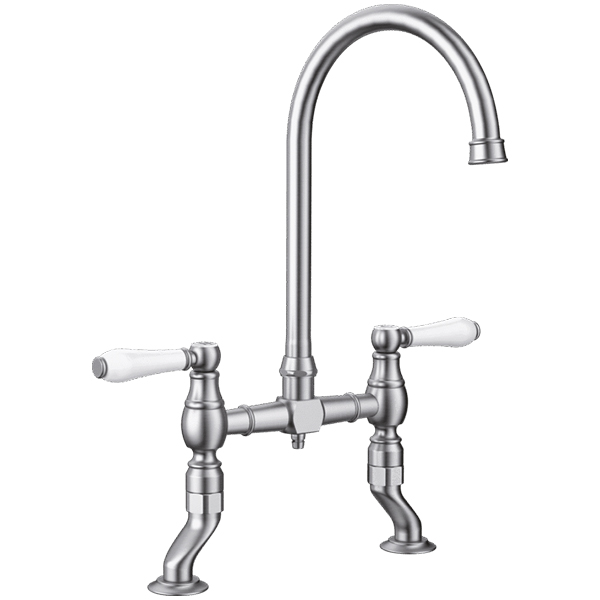 Blanco Vicus Bridge Twin Lever Traditional Tap 1