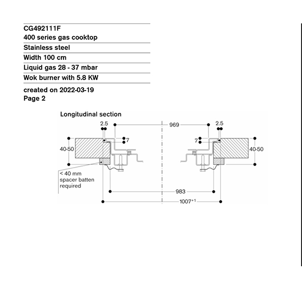 Gaggenau 400 Series CG492111F Gas Hob - LPG 2