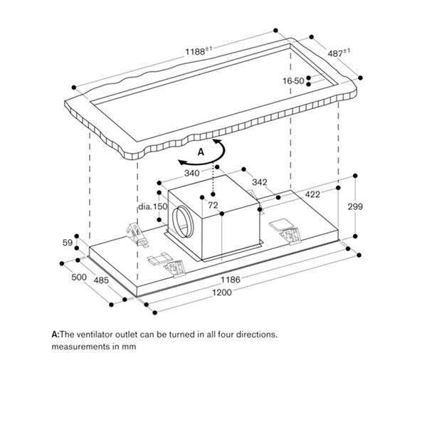 Gaggenau 200 Series AC250121 Ceiling Hood 2