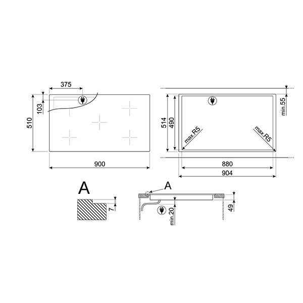 Smeg SI2M7953DW  Induction Hob 2