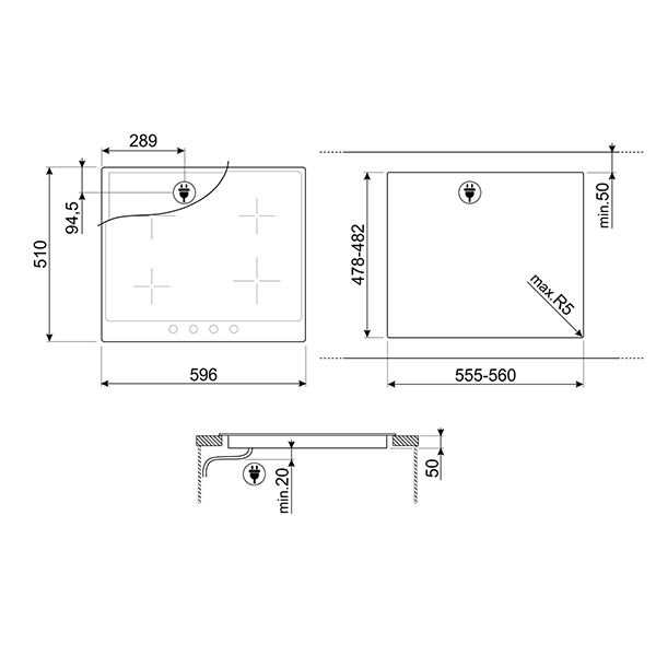 Smeg SI964 Victoria Induction Hob 2