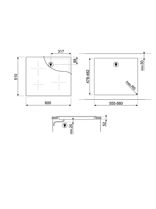 Smeg SI2641D Induction Hob 2