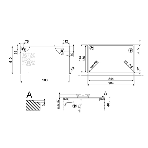 Smeg PM3953D Classic Mixed Fuel Hob 2