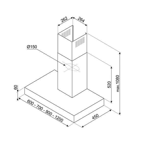 Smeg KBT900XE Chimney Hood 2