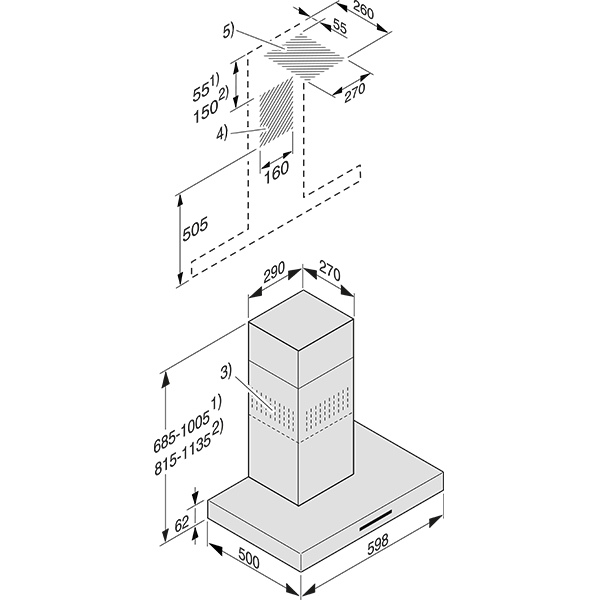 Miele DAPUR68W Chimney Hood 1