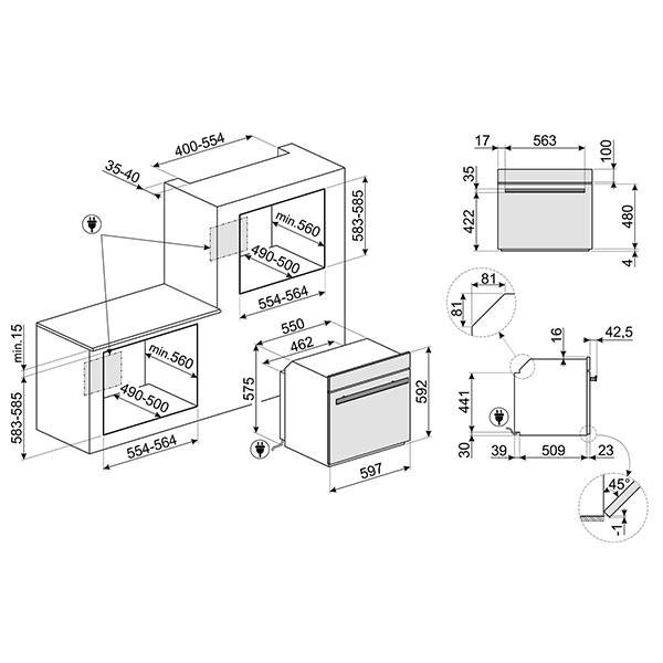 SOP6604TPNR Dolce Stil Novo Single Oven 2