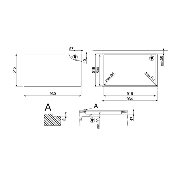 Smeg SIA1963 Area Induction Hob 2