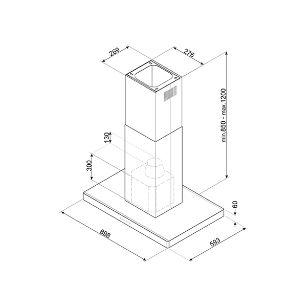 Smeg KBTI9L4VN Island Hood 2