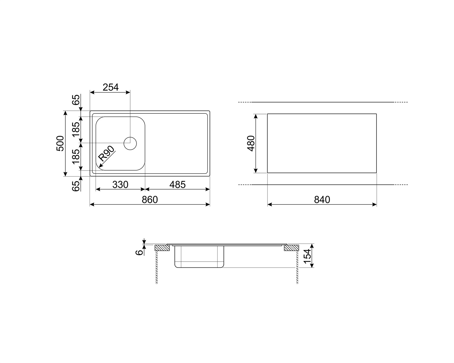 Smeg LYP861FR2 Sink & Drainer 2