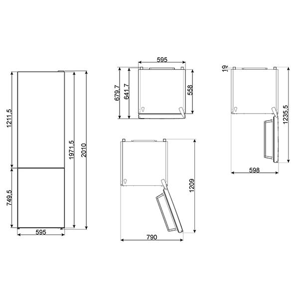 Smeg FC20EN1X Fridge Freezer 2