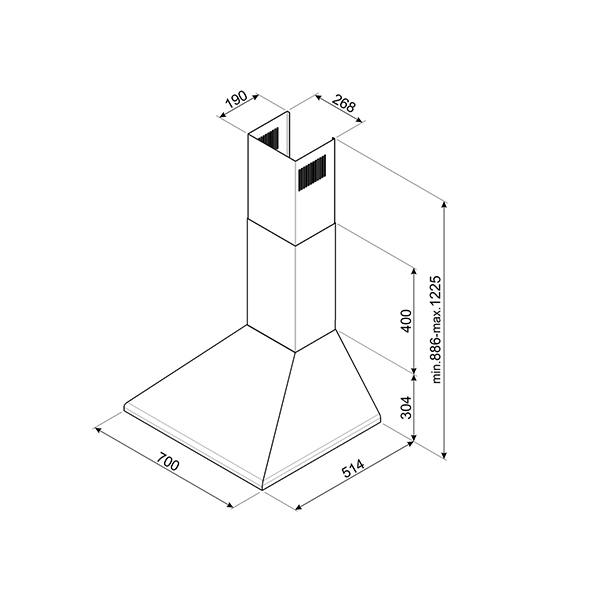 Smeg KSED75XE Chimney Hood 2