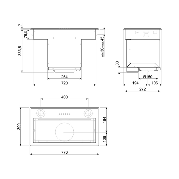 Smeg KSEG78PXE Canopy Hood 2