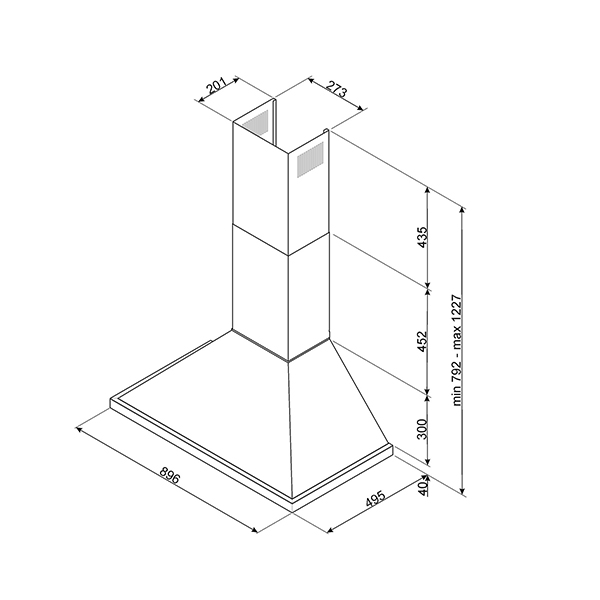 Smeg KPF9 Portofino Chimney Hood 2