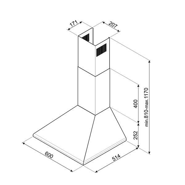 Smeg KSED65 Chimney Hood 2