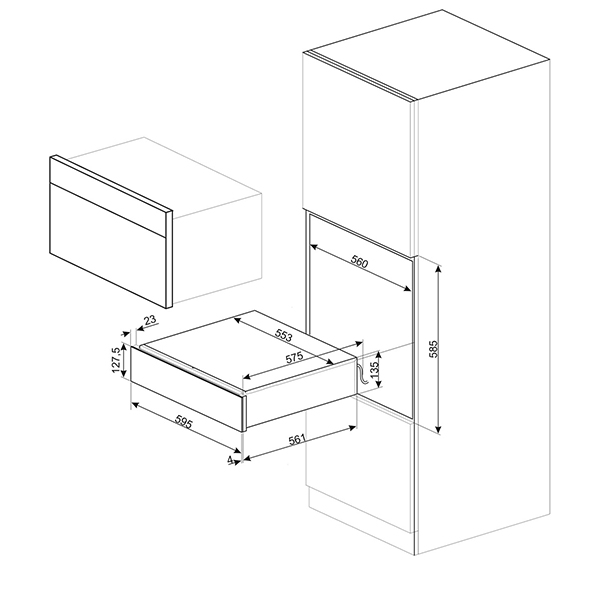 Smeg CPV115S Linea Vacuum Drawer 2