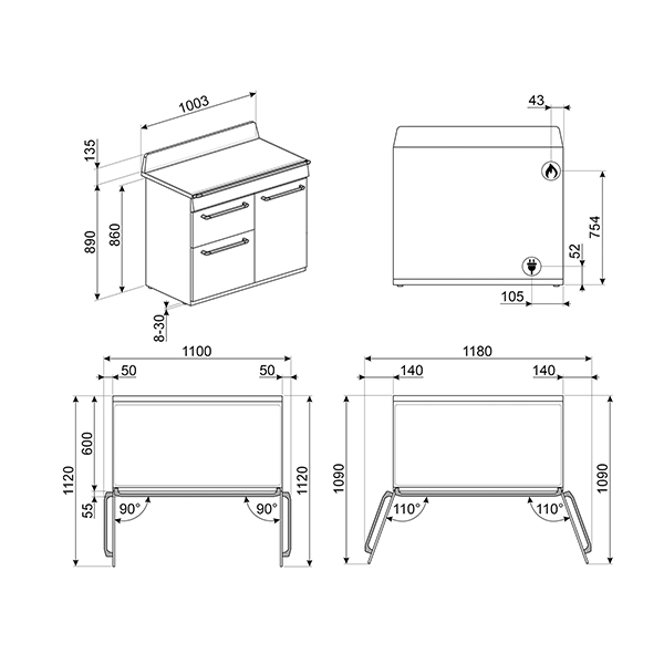 Smeg TR103 Victoria Range Cooker 2