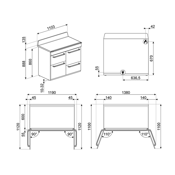 Smeg TR4110 Victoria Range Cooker 2