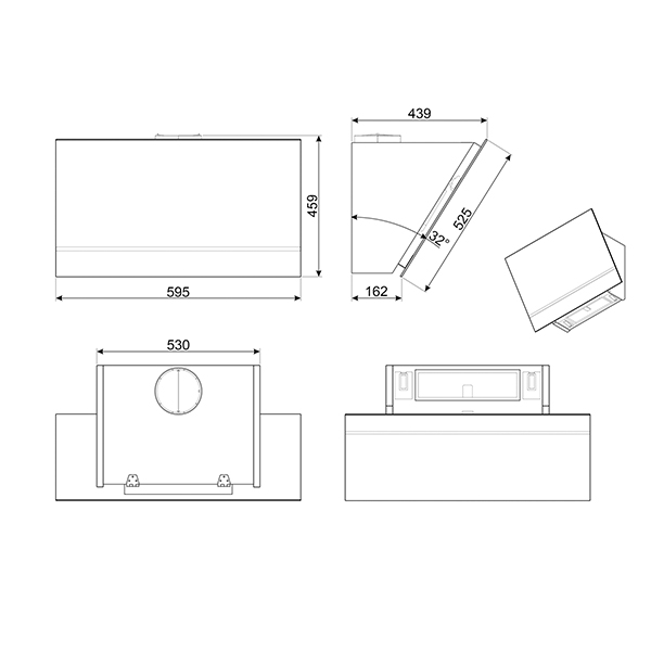 Smeg KV26 Chimney Hood 2