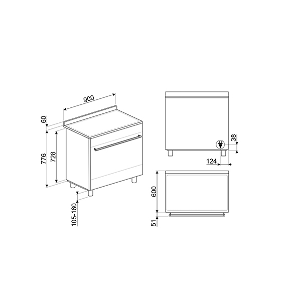 Smeg SUK91CMX9 Concert Ceramic Range Cooker 2