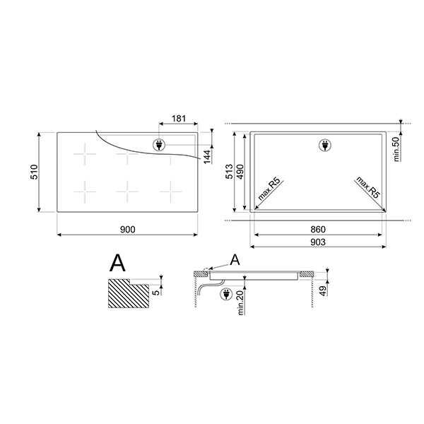 Smeg SIM3964D Eclipse Induction Hob 2