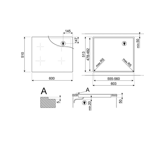 Smeg SIM3644D Induction Hob 2