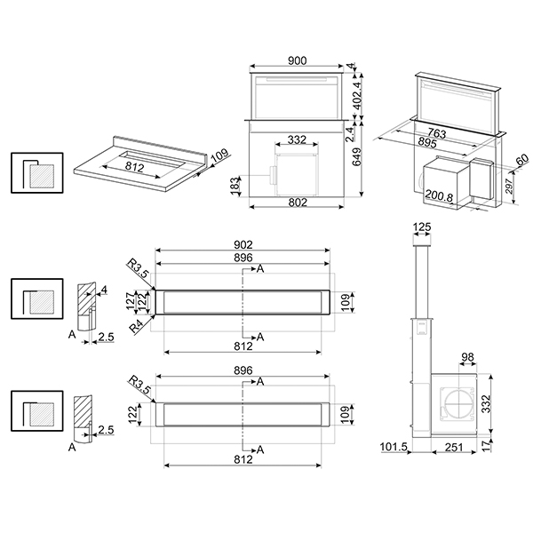 Smeg KDD90CNE Downdraft 2