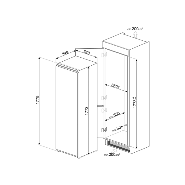 Smeg UKS8F174NF Freezer 2