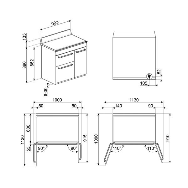 Smeg TR93I Victoria Range Cooker 2